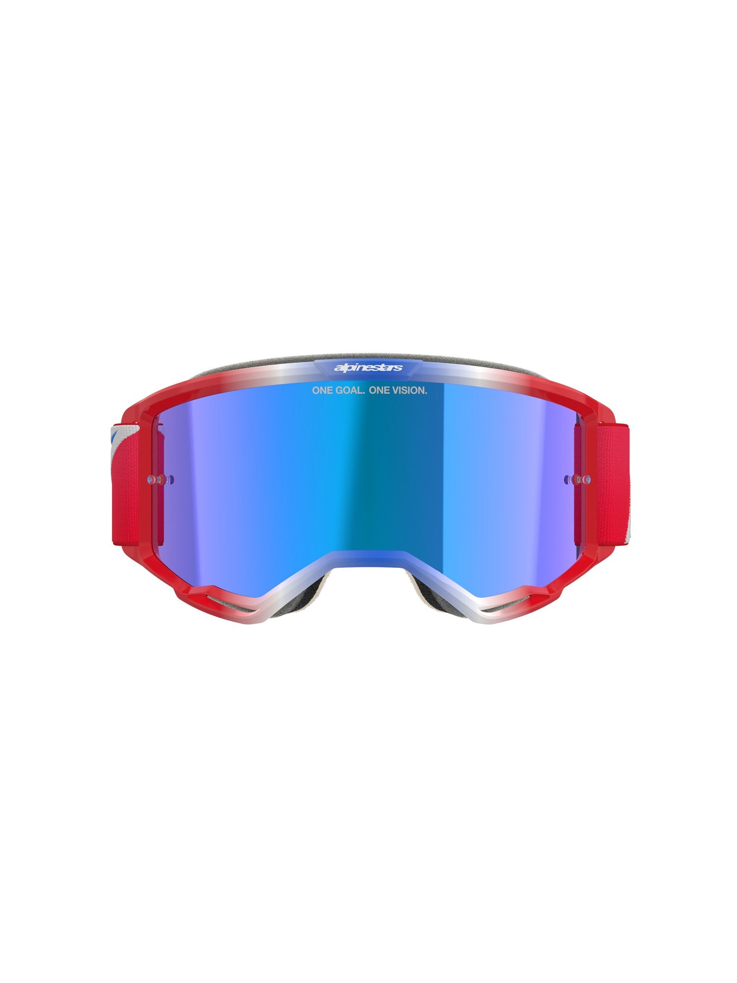 ALPINESTARS VISION 5 CORP GOGGLES - RED WHITE BLUE MIRROR BLUE