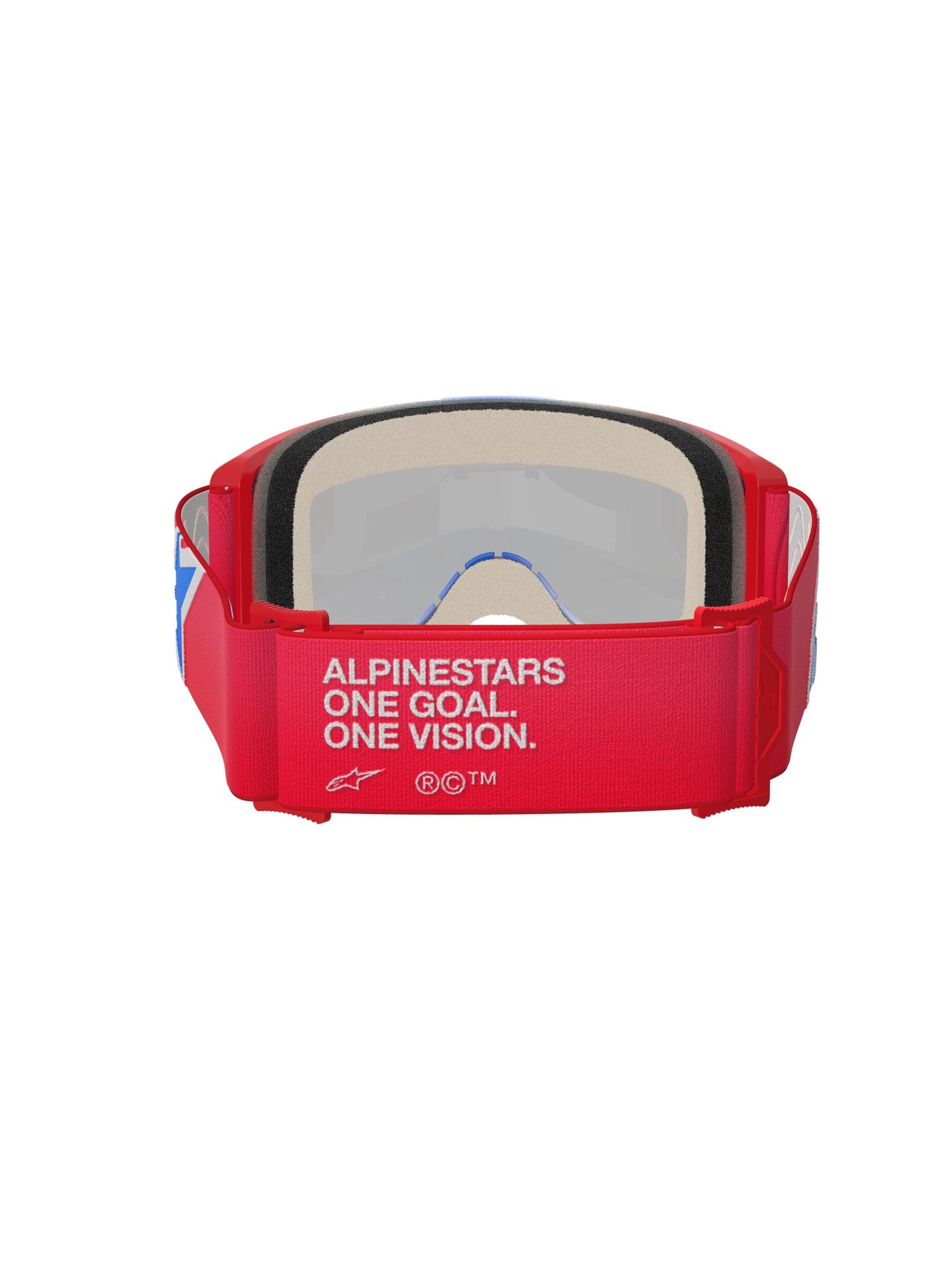 ALPINESTARS VISION 5 CORP GOGGLES - RED WHITE BLUE MIRROR BLUE