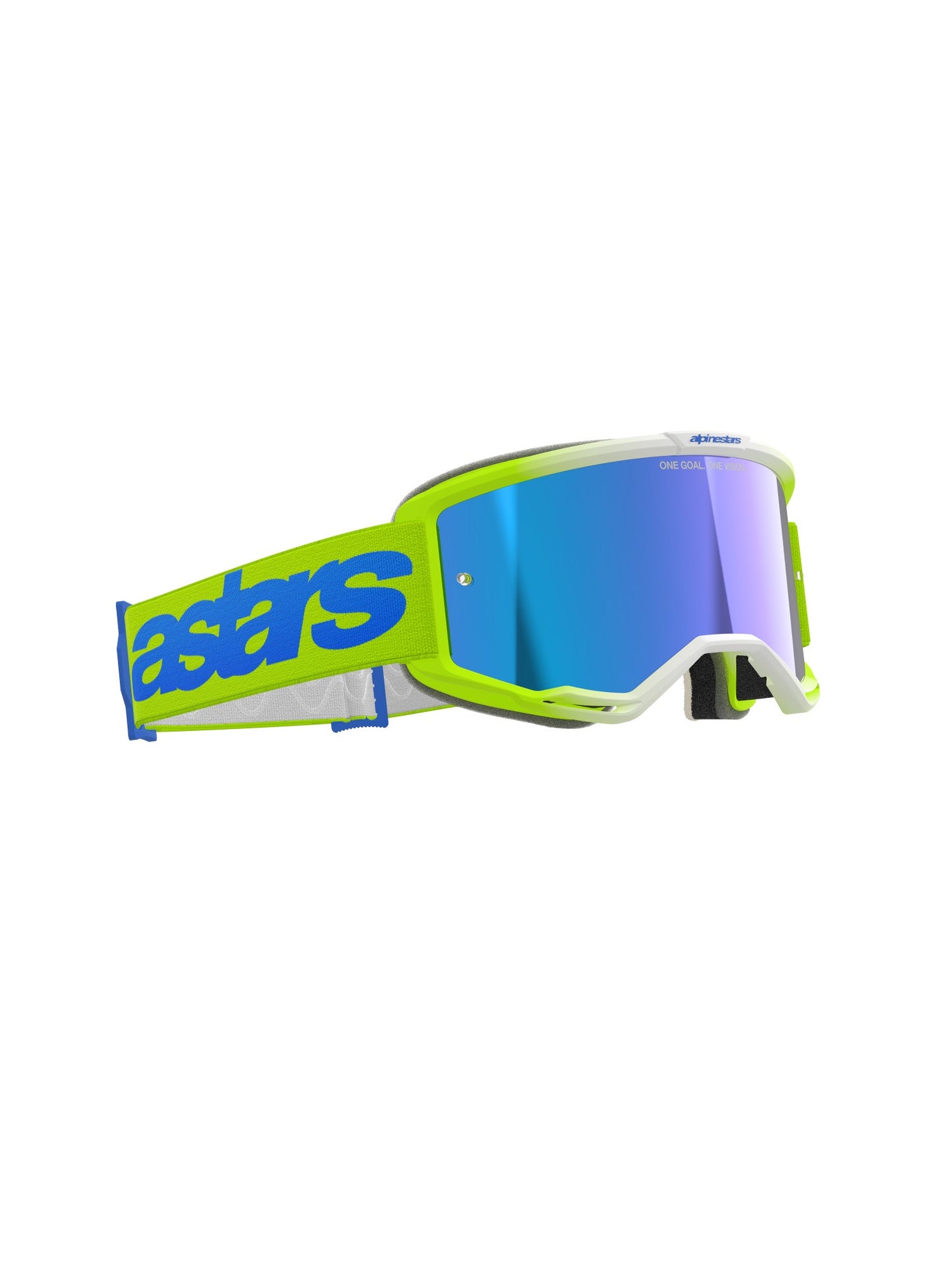 ALPINESTARS VISION 5 BLAZE GOGGLES - FLUO YELLOW BLUE MIRROR BLUE