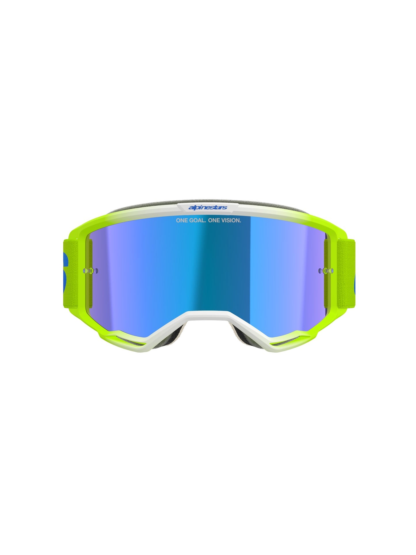 ALPINESTARS VISION 5 BLAZE GOGGLES - FLUO YELLOW BLUE MIRROR BLUE