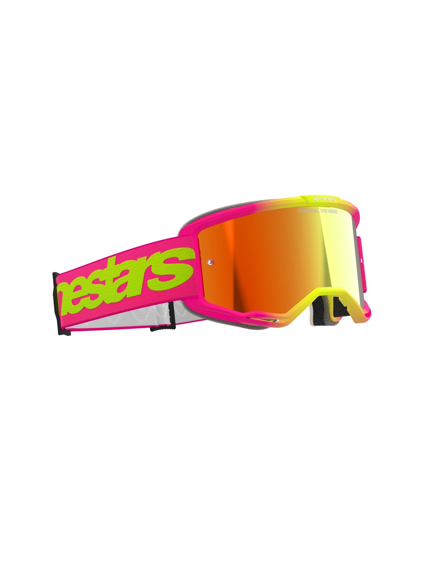 ALPINESTARS VISION 5 WOODMARK GOGGLES - PINK FLUO YELLOW MIRROR RED