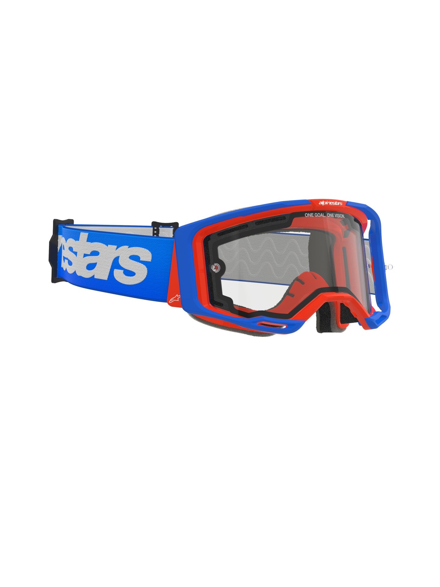 ALPINESTARS VISION 8 WOODMARK GOGGLES - DUAL PANE BLUE ORANGE CLEAR
