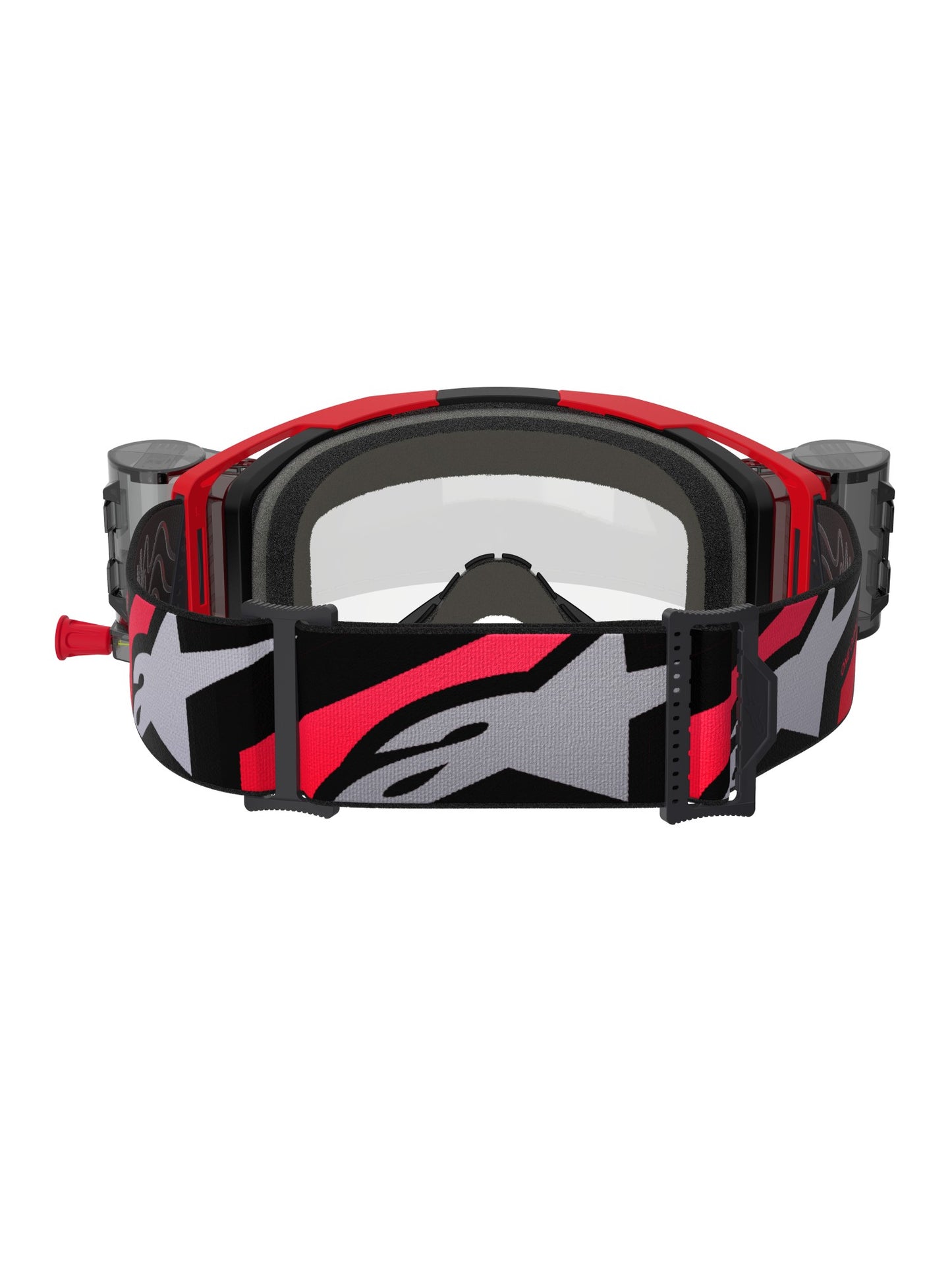 ALPINESTARS VISION 8 LUAR GOGGLES - RED BLACK CLEAR ROLL-OFF