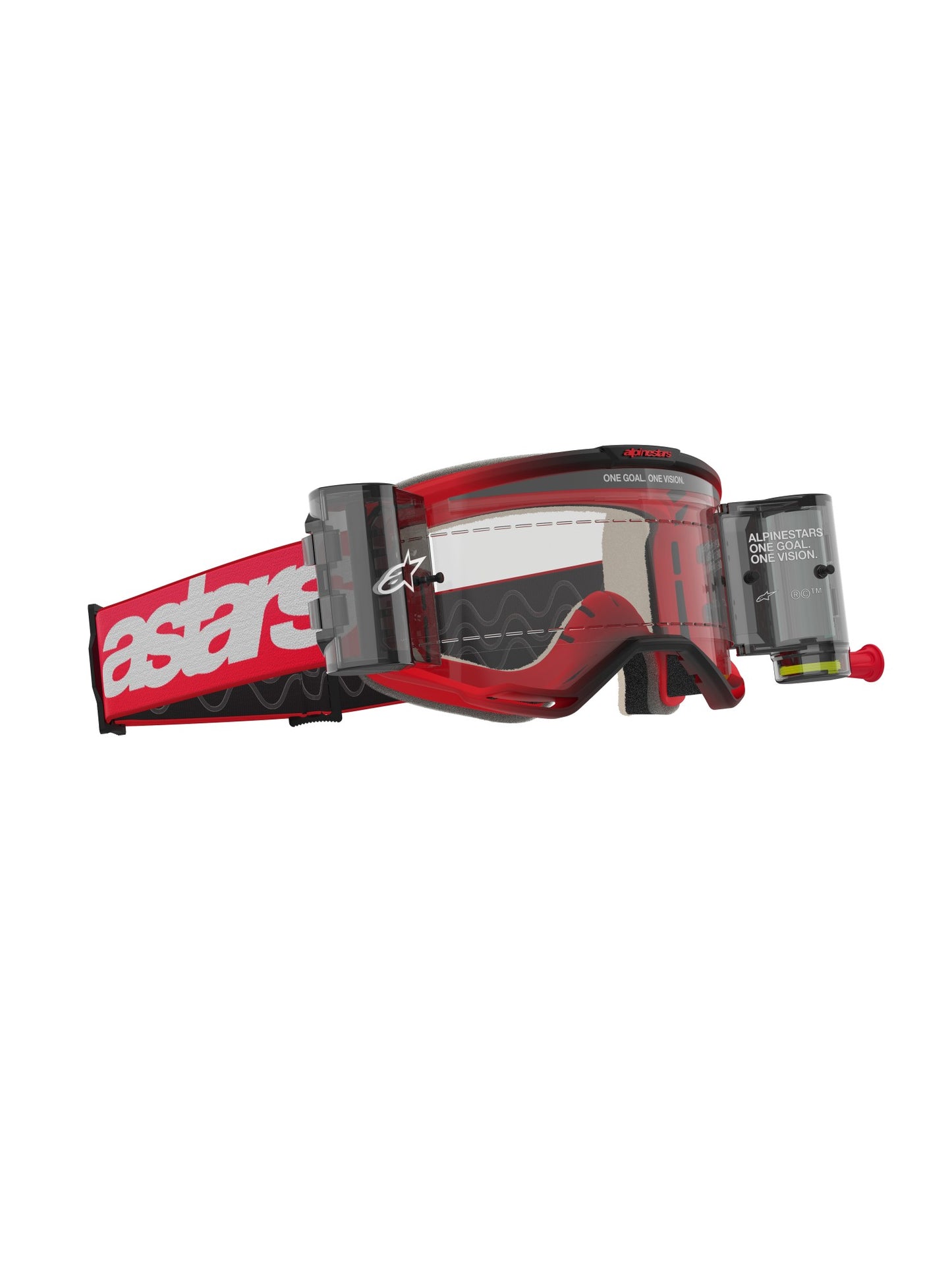 ALPINESTARS VISION 5 BLAZE GOGGLES - RED CLEAR ROLL-OFF
