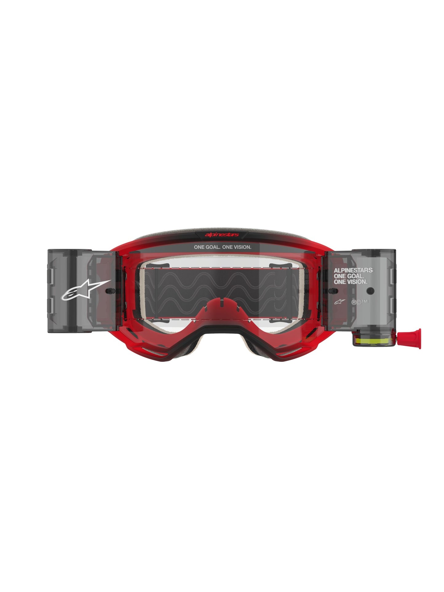 ALPINESTARS VISION 5 BLAZE GOGGLES - RED CLEAR ROLL-OFF