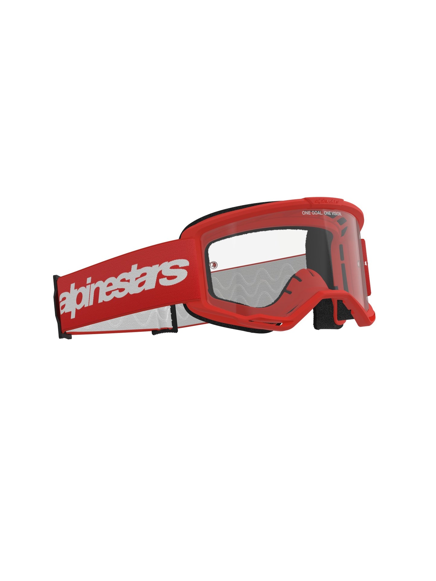 ALPINESTARS VISION 3 WOODMARK GOGGLES - RED CLEAR