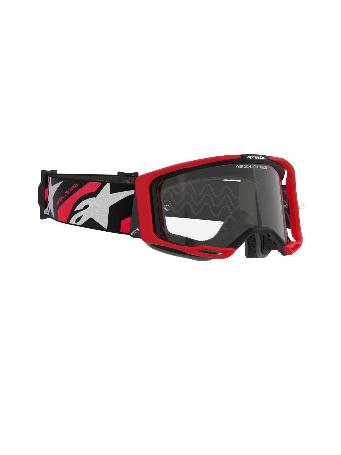 ALPINESTARS VISION 8 LUAR GOGGLES - RED BLACK CLEAR