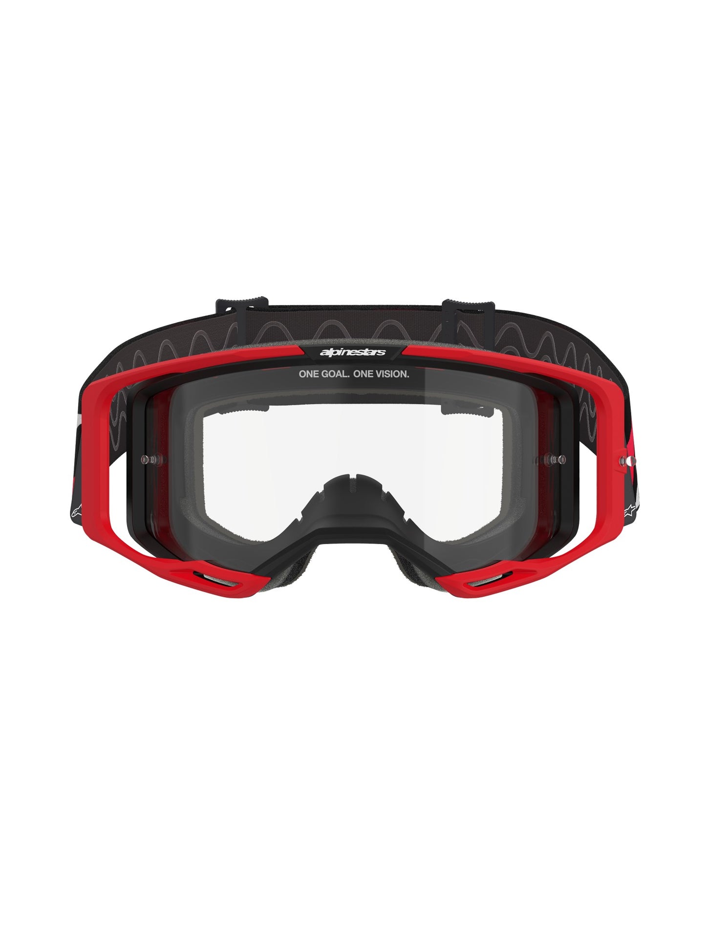 ALPINESTARS VISION 8 LUAR GOGGLES - RED BLACK CLEAR