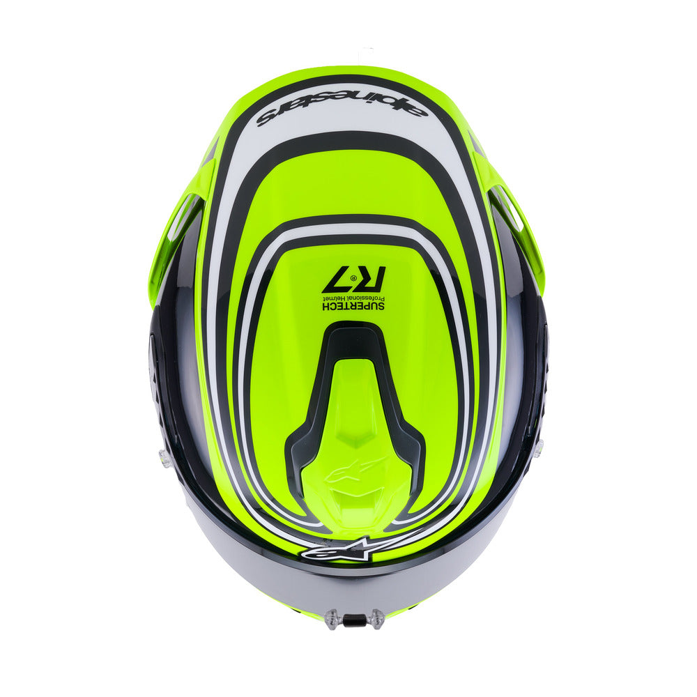 Alpinestars SR7 Zeal ECE06 Helmet - Fluro Yellow Black White Gloss