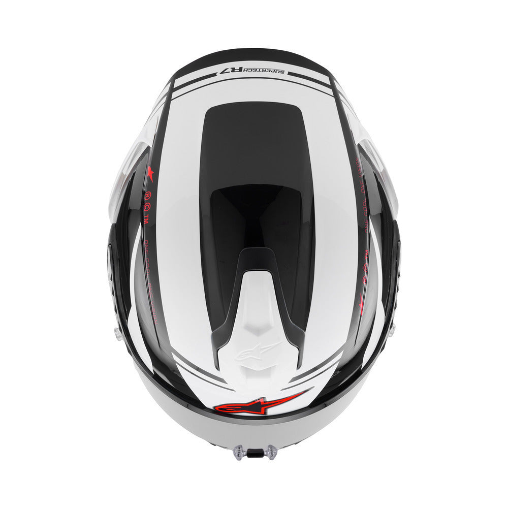 Alpinestars SR7 Acore ECE06 Helmet - Black White Red Gloss