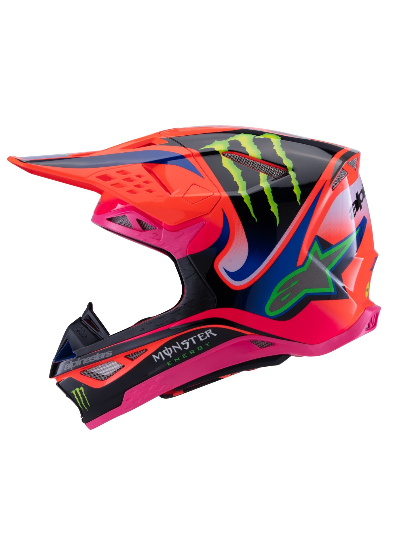 ALPINESTARS 2025 SUPERTECH M10 DEEGAN HELMET - ORANGE FLUO PURPLE PINK FLUO GLOSSY