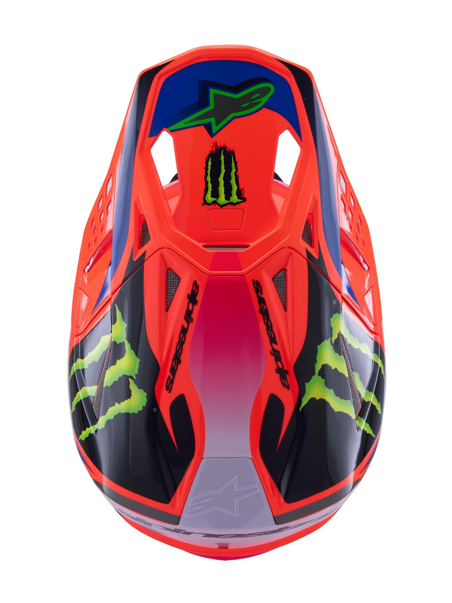 ALPINESTARS 2025 SUPERTECH M10 DEEGAN HELMET - ORANGE FLUO PURPLE PINK FLUO GLOSSY