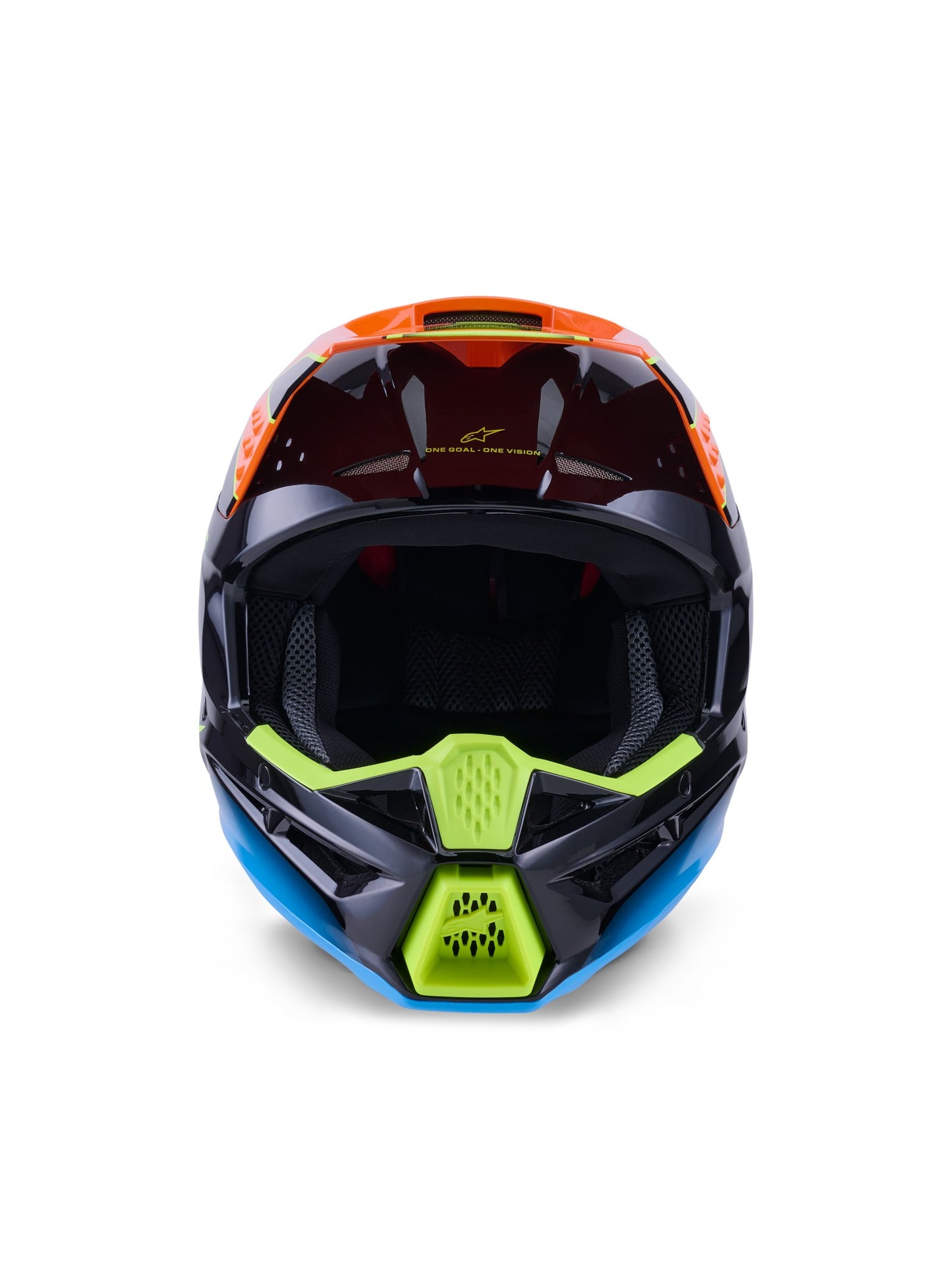 ALPINESTARS 2026 SM3 FRAY HELMET - BLACK ORANGE FLURO YELLOW GLOSSY