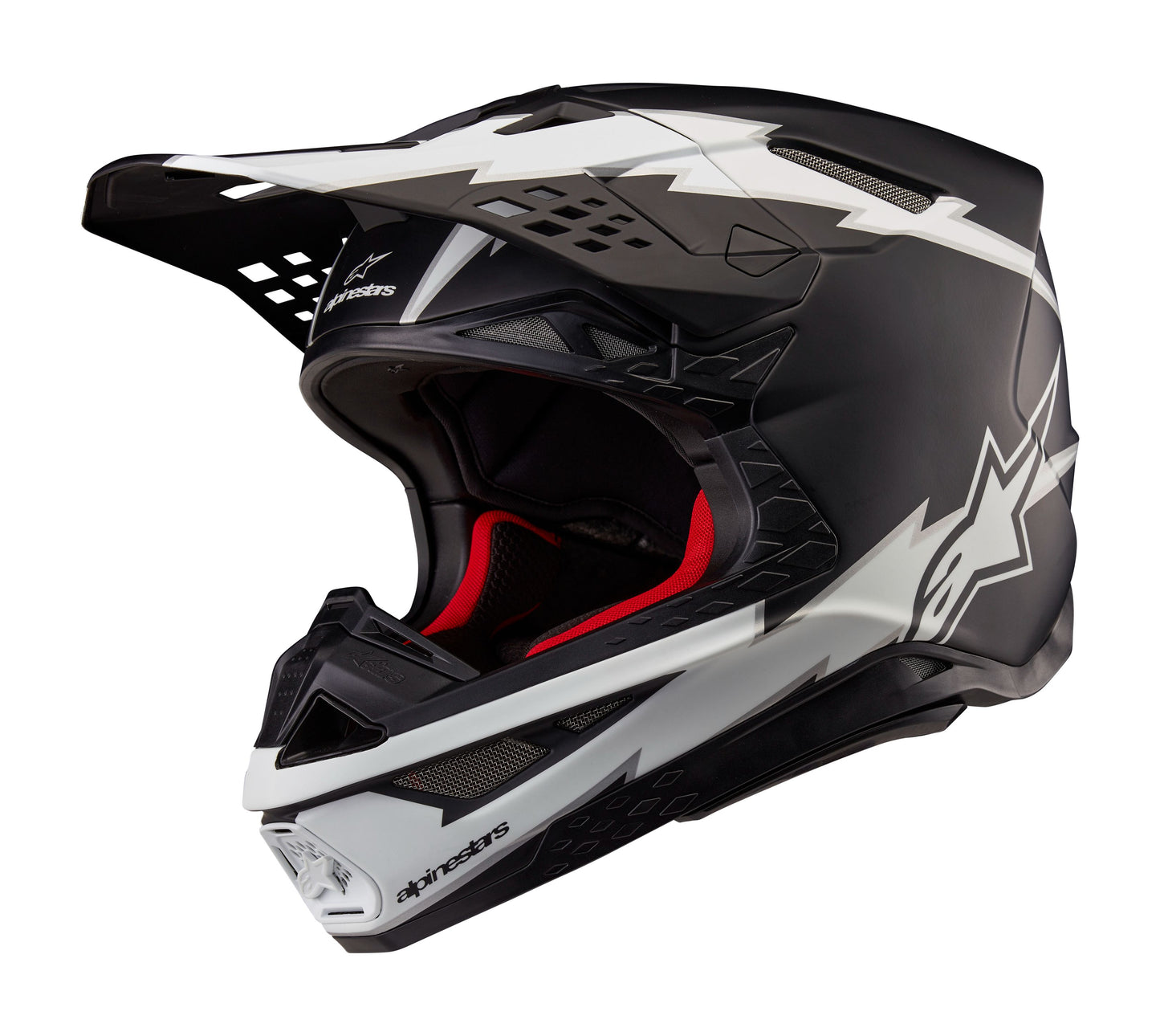 ALPINESTARS 2025 SUPERTECH M10 AMPRESS HELMET - BLACK/WHITE MATTE