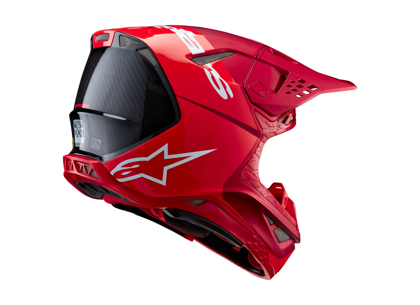 ALPINESTARS 2025 SUPERTECH M10 FLOOD HELMET - RED FLUO/RED MATTE & GLOSS