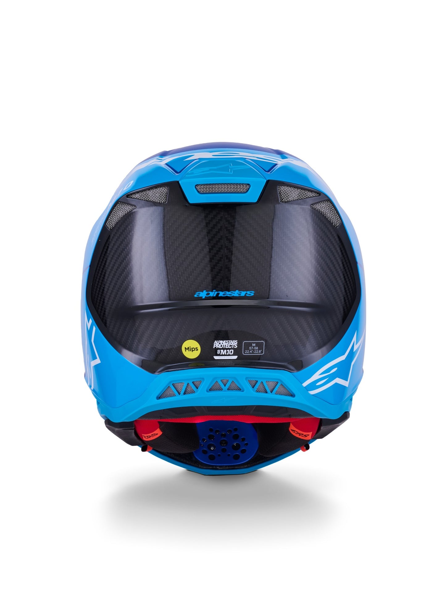 ALPINESTARS 2026 SUPERTECH S-M10 FLOOD HELMET - MET BLUE MED BLUE BLACK CARBON M&G