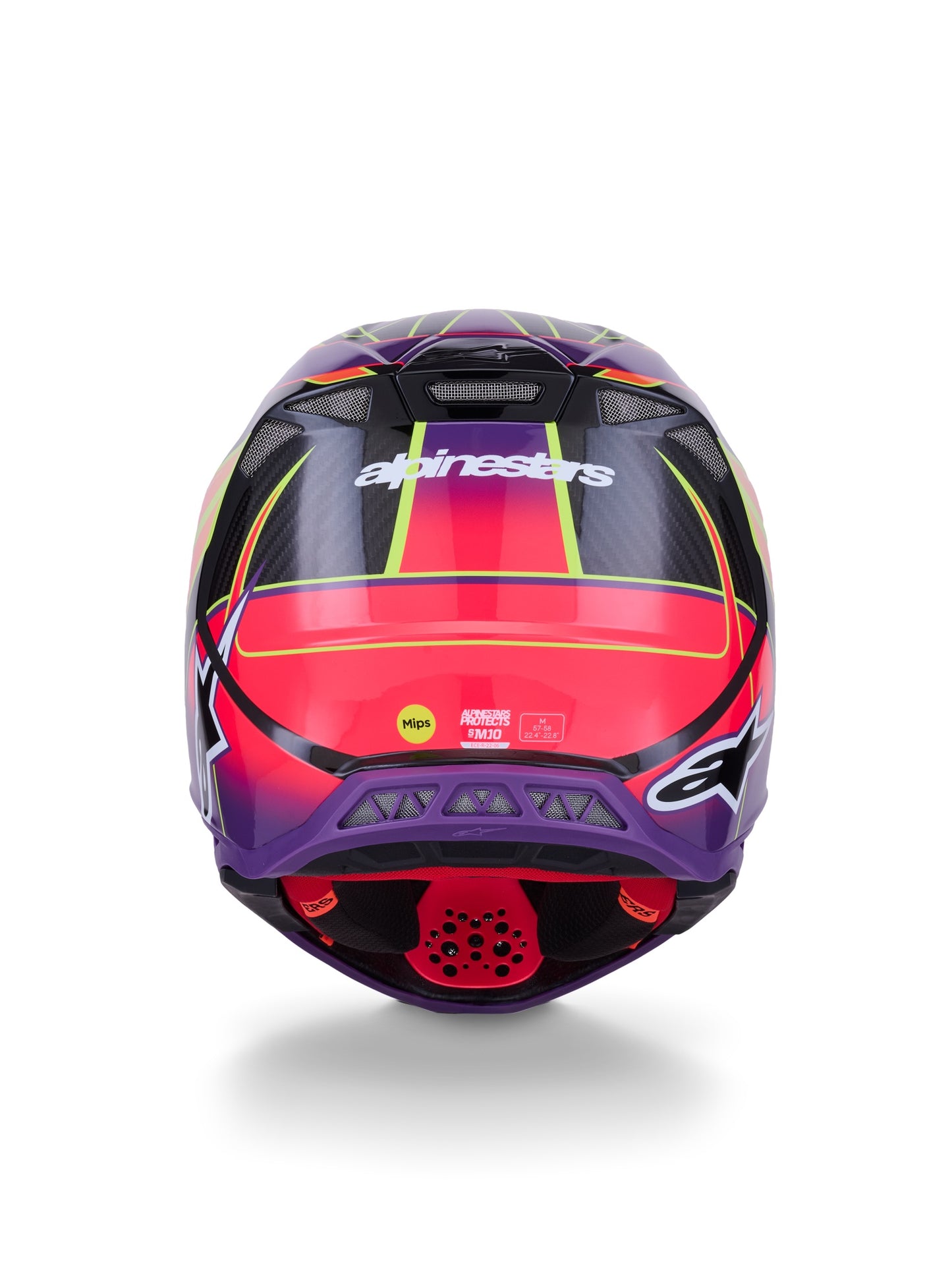 ALPINESTARS 2026 SUPERTECH S-M10 ERA HELMET - PINK VIOLET YELLOW FLUO GLOSSY