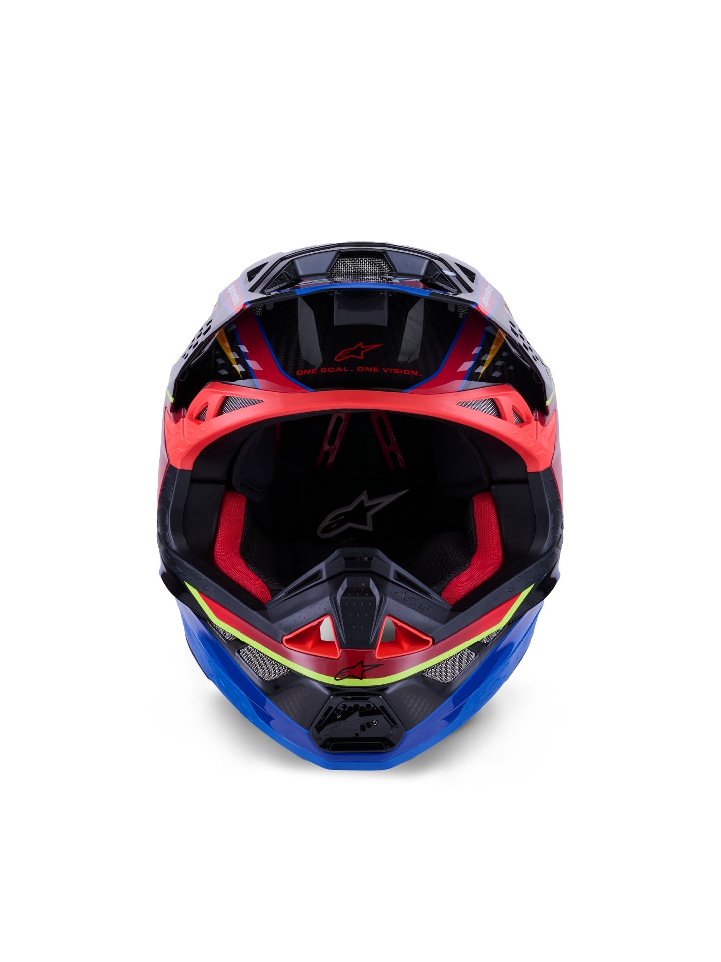 ALPINESTARS 2026 SUPERTECH S-M10 ERA HELMET - BLUE RED YELLOW FLUO GLOSSY