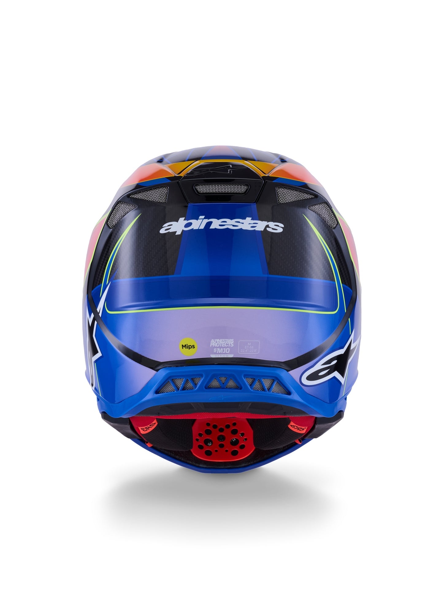 ALPINESTARS 2026 SUPERTECH S-M10 ERA HELMET - BLUE RED YELLOW FLUO GLOSSY