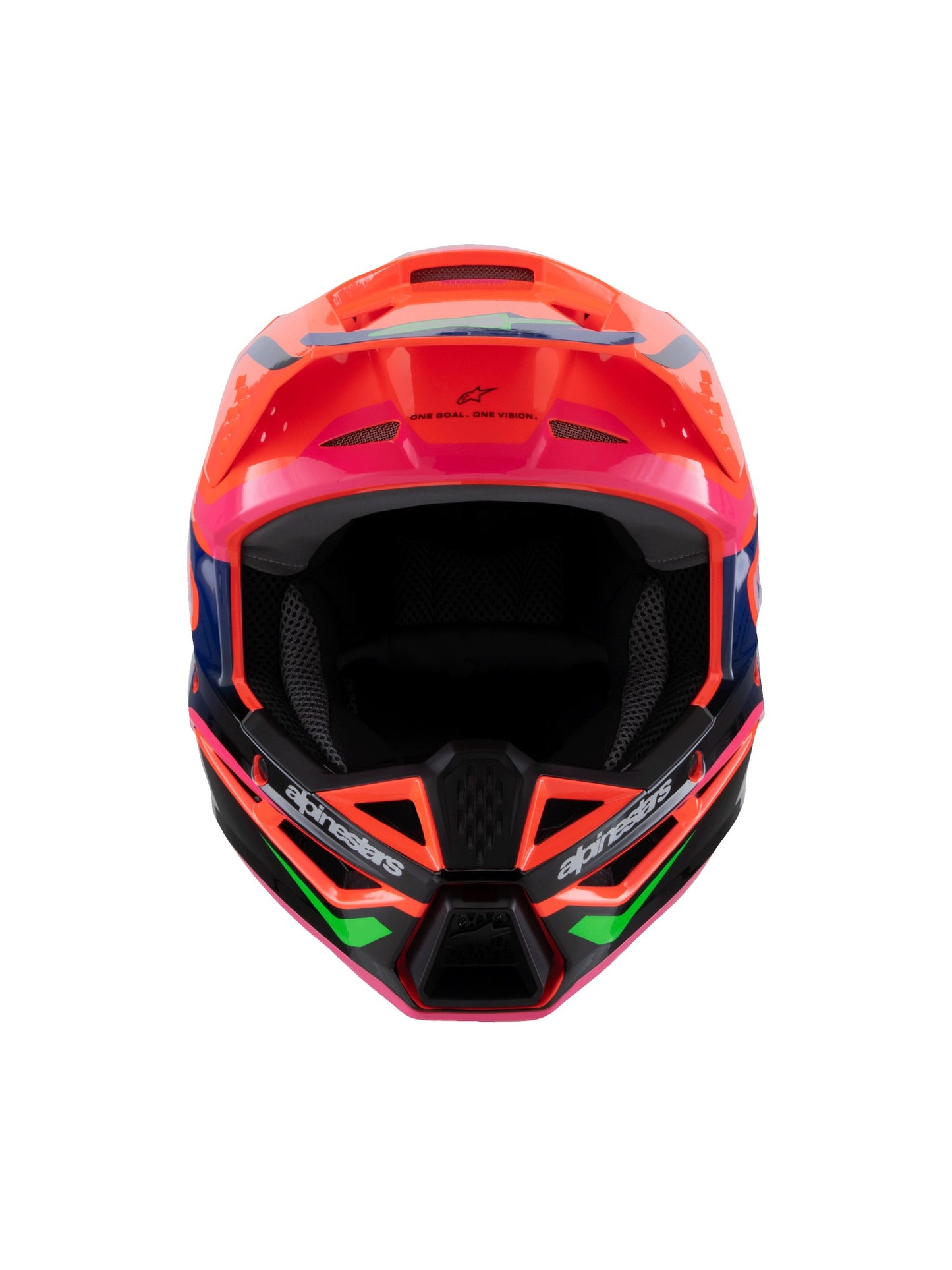 ALPINESTARS 2025 YOUTH SUPERTECH M3 DEEGAN HELMET - ORANGE FLUO PURPLE PINK FLUO GLOSSY