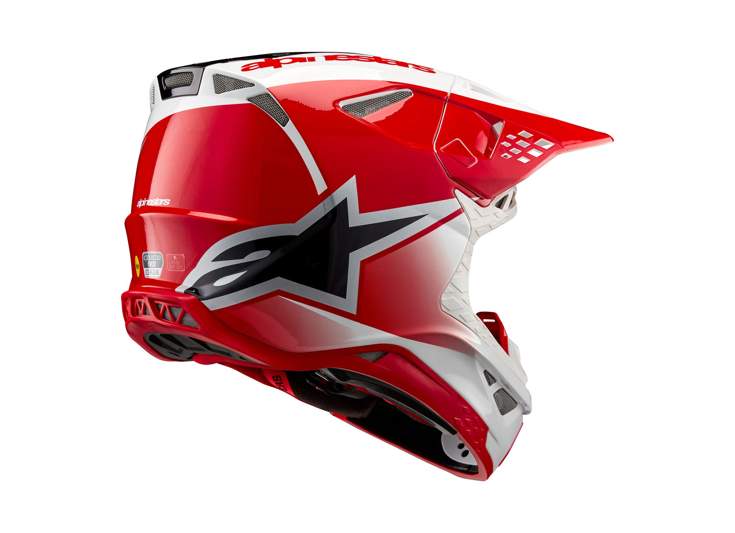 ALPINESTARS 2025 SUPERTECH M10 UNITE HELMET - RED/WHITE GLOSSY