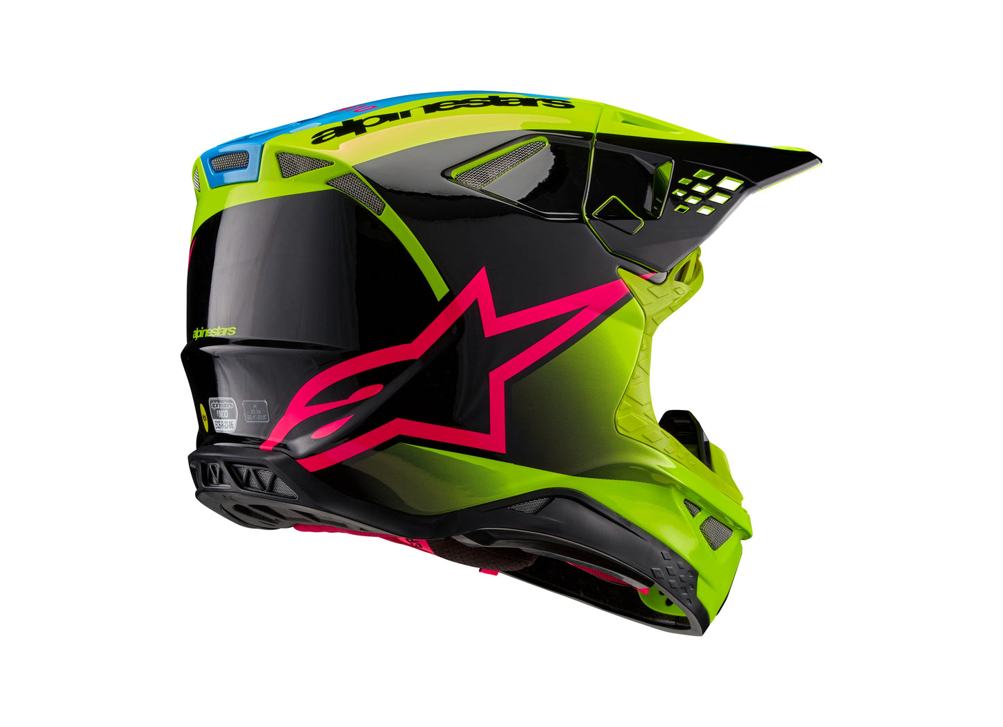 ALPINESTARS 2025 SUPERTECH M10 UNITE HELMET - YELLOW FLUO/BLACK/DIVA PINK GLOSSY