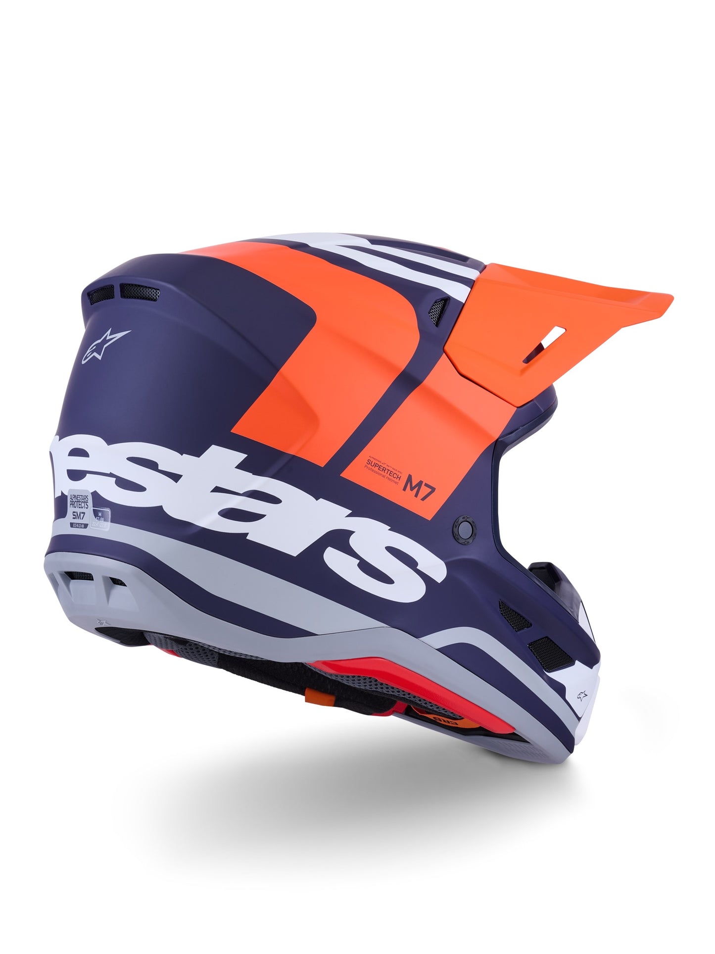 ALPINESTARS 2026 S-M7 CORE HELMET - ORANGE BLUE MATT