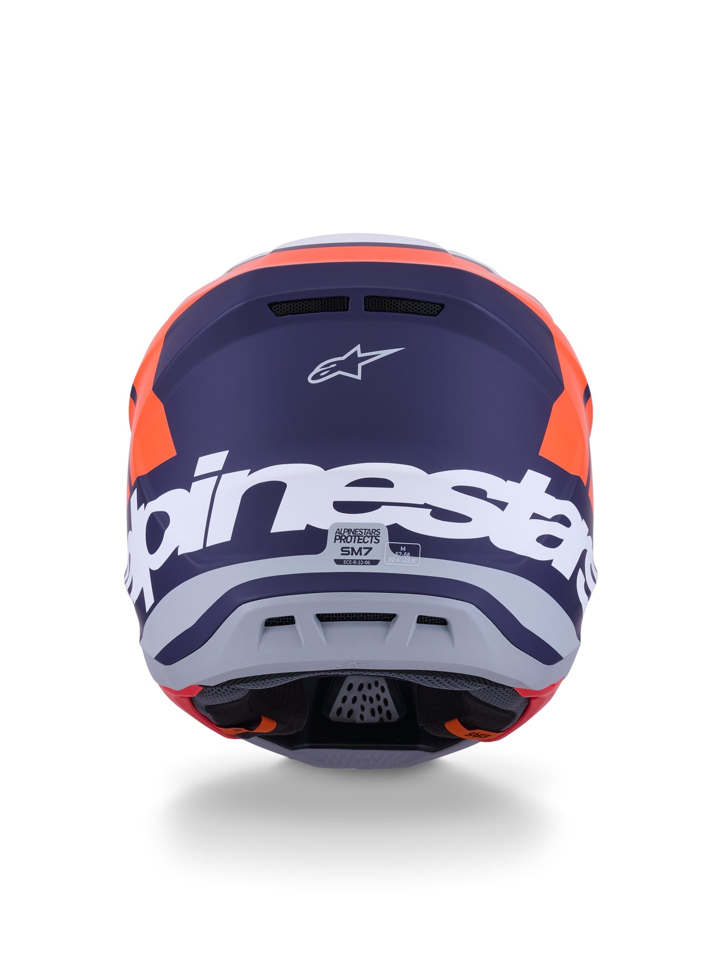 ALPINESTARS 2026 S-M7 CORE HELMET - ORANGE BLUE MATT