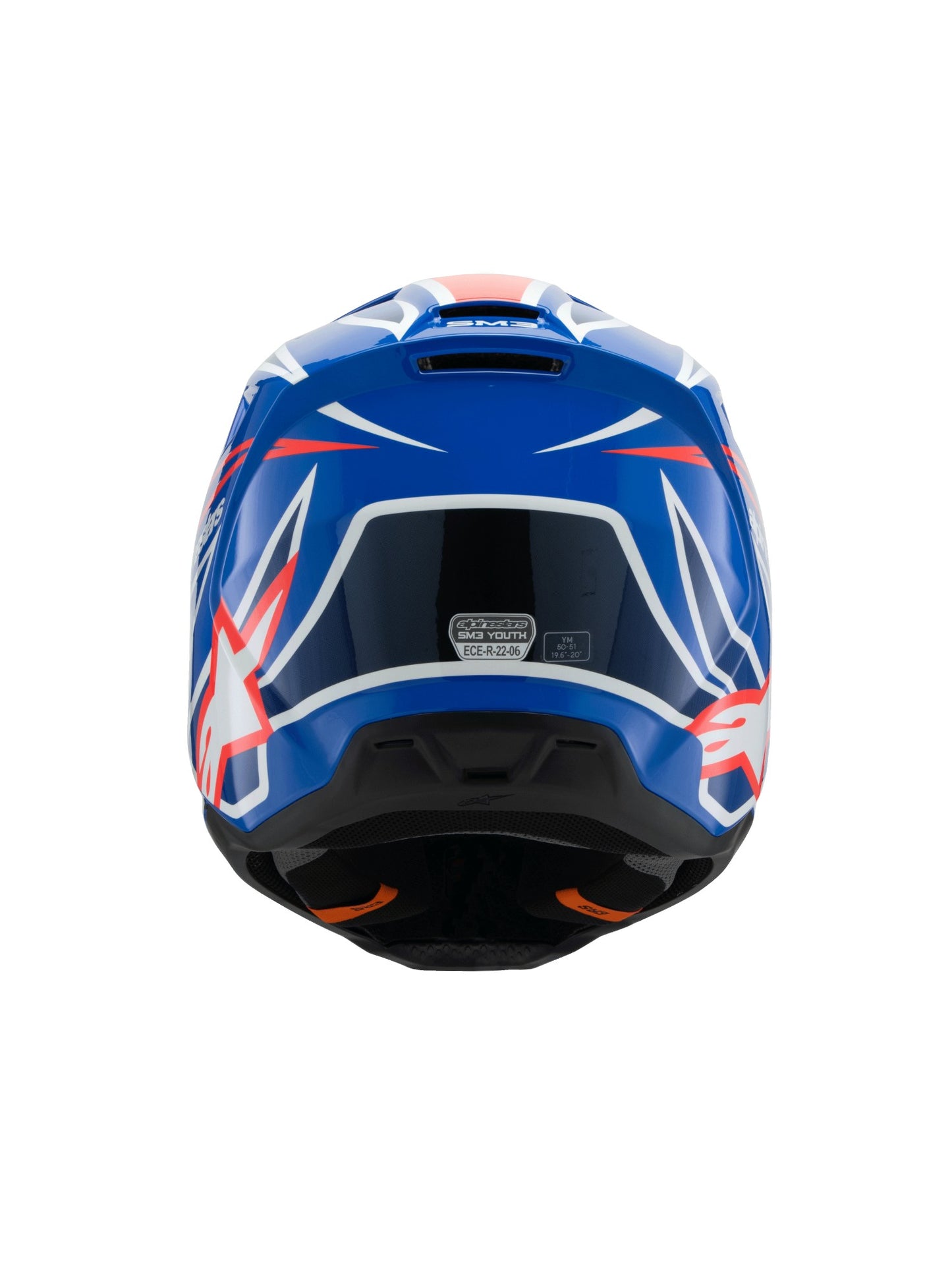 ALPINESTARS 2025 YOUTH SUPERTECH M3 WURX HELMET - BLUE RED WHITE BLACK GLOSSY