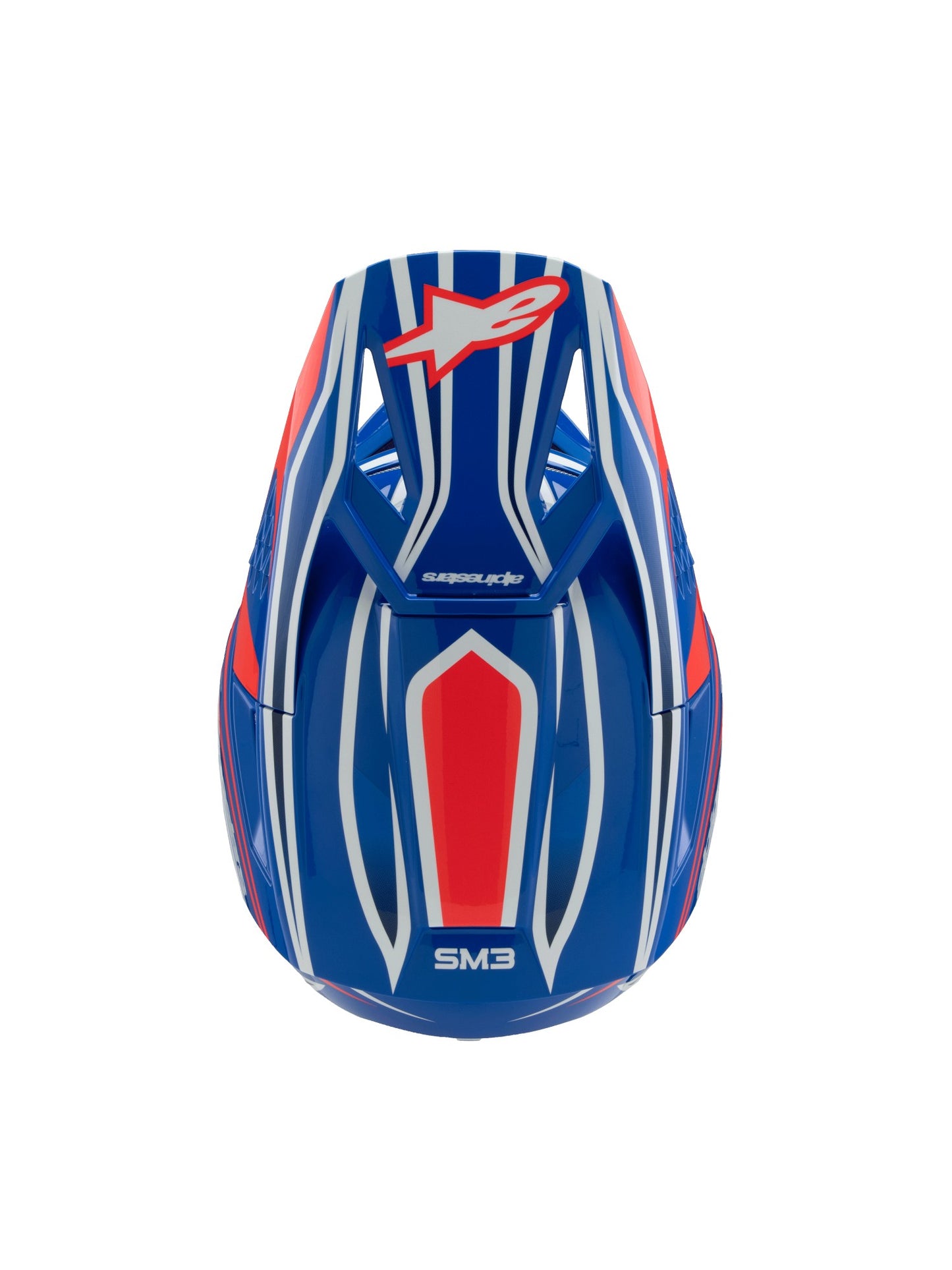 ALPINESTARS 2025 YOUTH SUPERTECH M3 WURX HELMET - BLUE RED WHITE BLACK GLOSSY