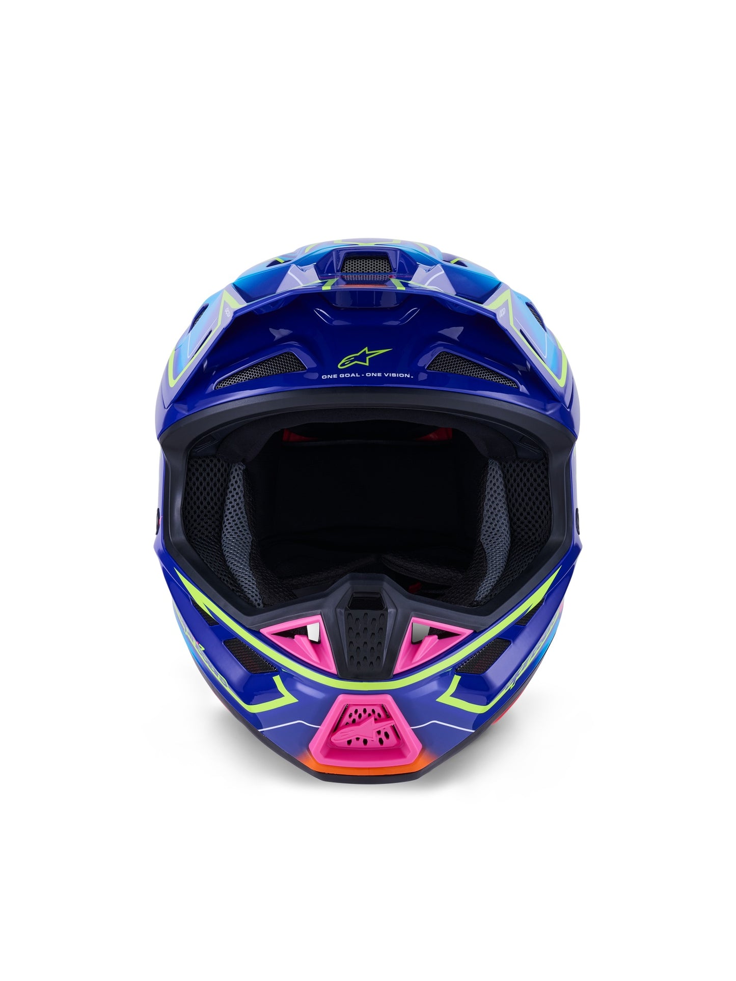 ALPINESTARS 2026 S-M7 CAST HELMET - BLUE PINK YELLOW FLUO GLOSSY