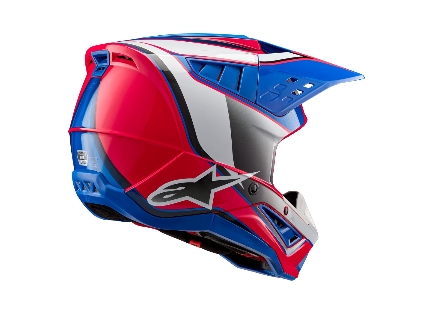 ALPINESTARS 2025 SUPERTECH M5 SAIL HELMET - WHITE/DIVA PINK/ENAMEL/BLUE GLOSSY