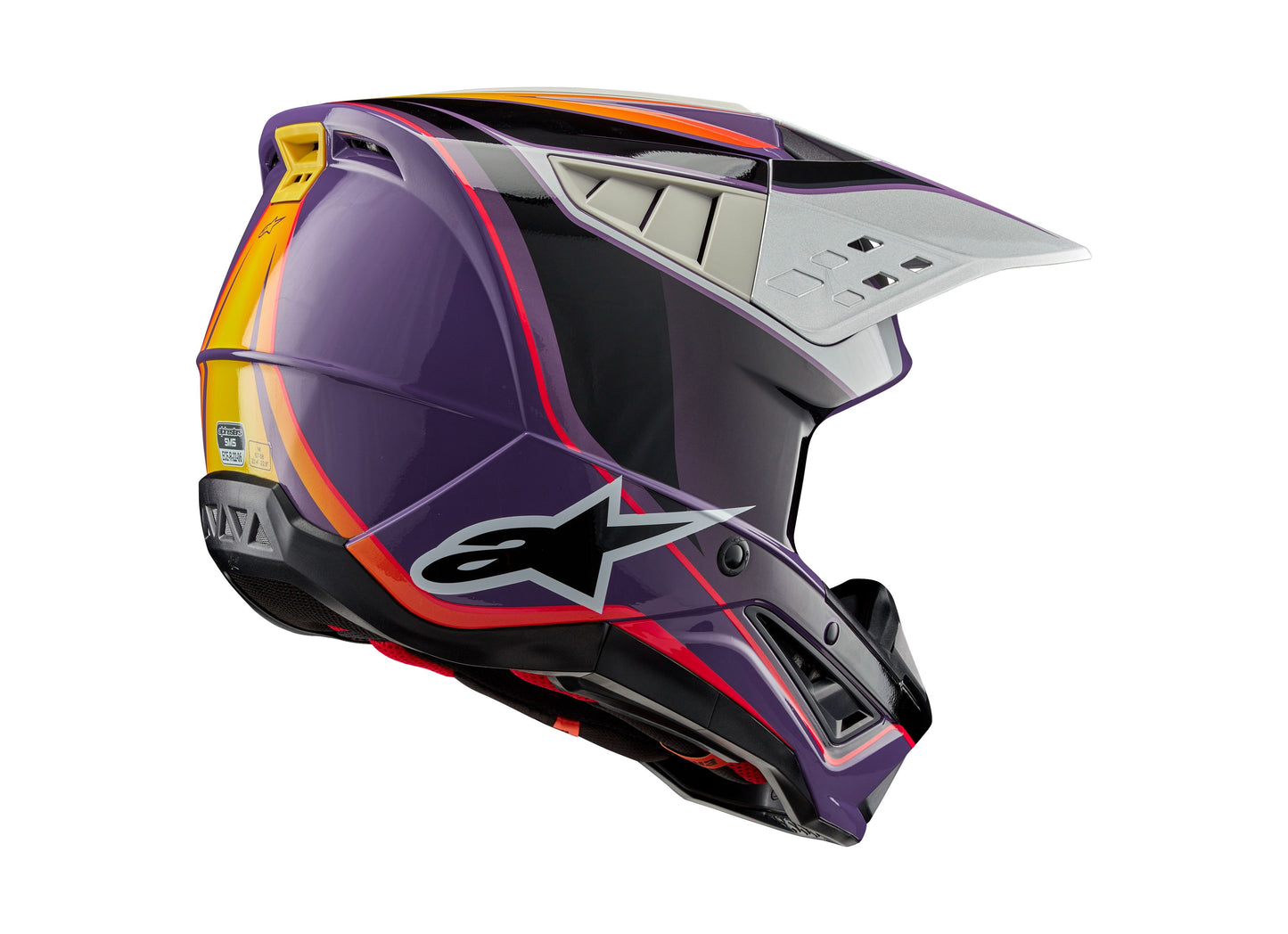 ALPINESTARS 2025 SUPERTECH M5 SAIL HELMET - VIOLET/BLACK/SILVER GLOSSY