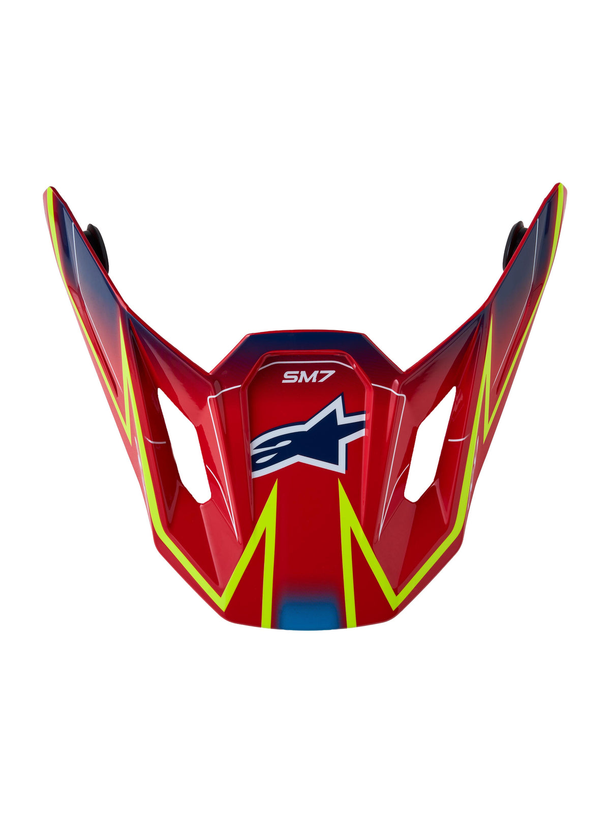 Alpinestars 2027 SM7 Cast ECE06 Visor - Red Yellow Fluo Blue Glossy