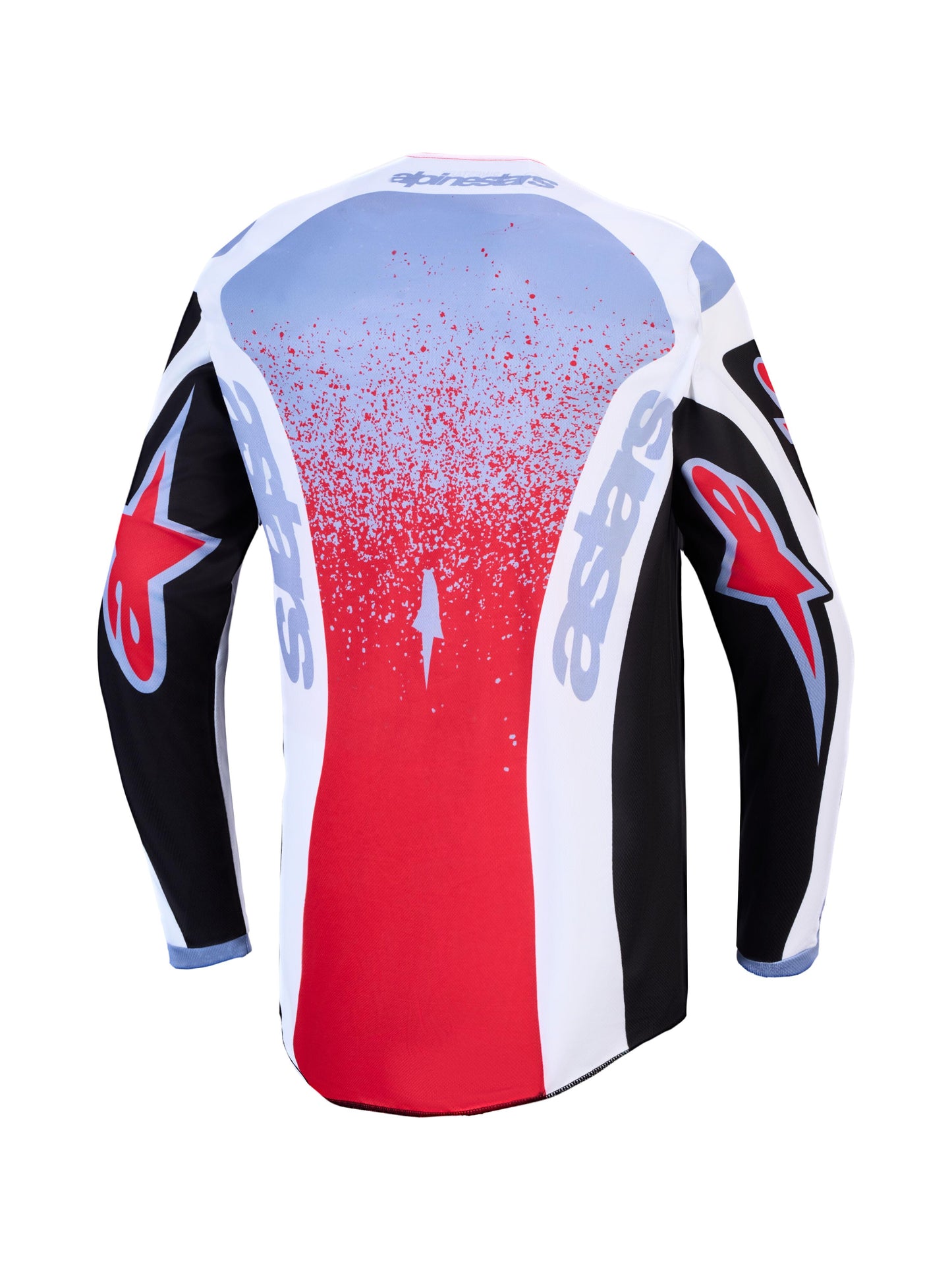 Alpinestars 2027 Fluid Drag Jersey - Black White Light Blue Red Fluo