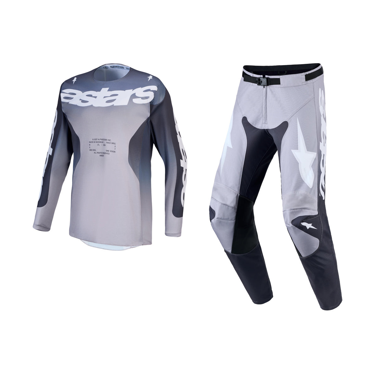 Alpinestars 2027 Racer Amber Gear Set - Graystone Cold Gray Light Lilac