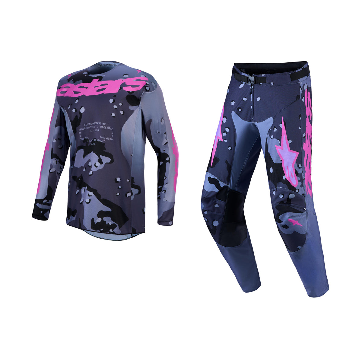Alpinestars 2027 Racer Lone Gear Set - Gray Camo Purple