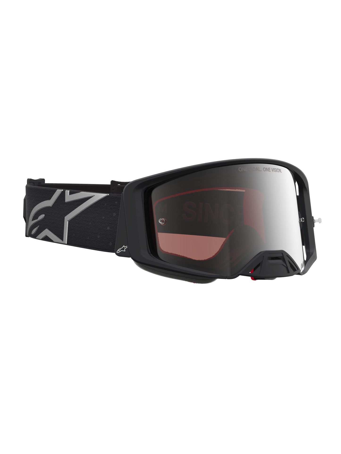 Alpinestars 2027 Supertech Vesta Goggles - Black Matte Silver / Mirror Silver Lens