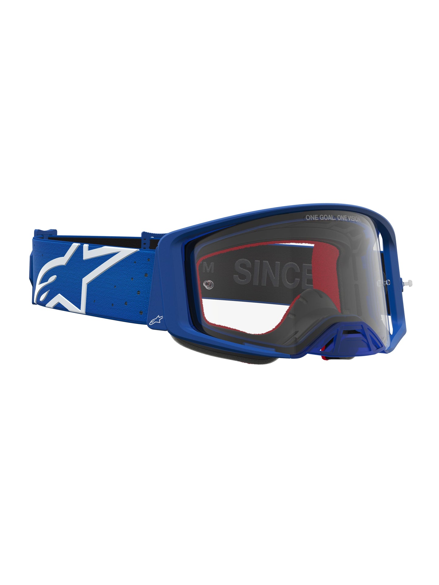 Alpinestars 2027 Supertech Vesta Goggles - Blue White / Clear Lens