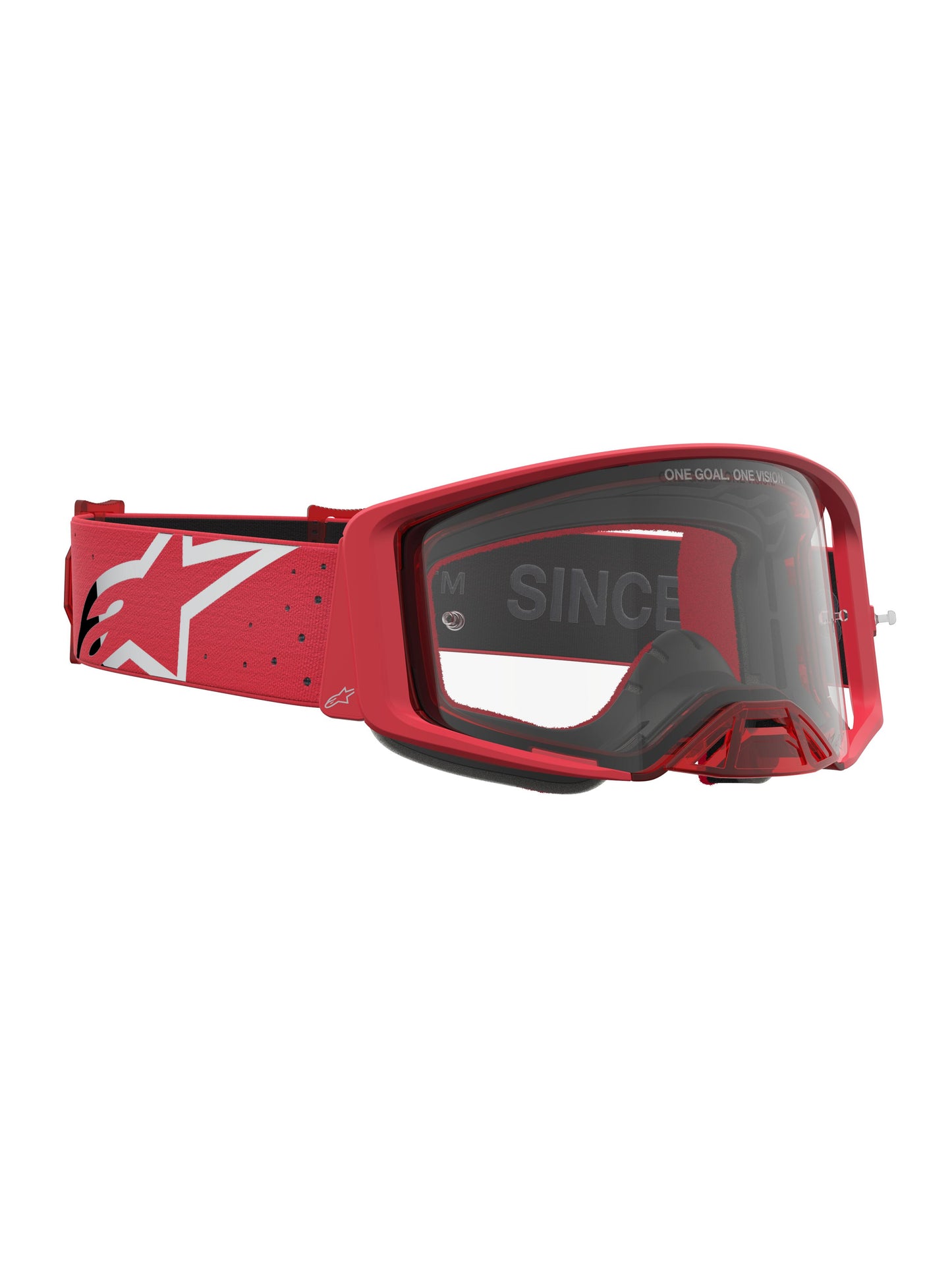 Alpinestars 2027 Supertech Vesta Goggles - Chrome Red / Clear Lens