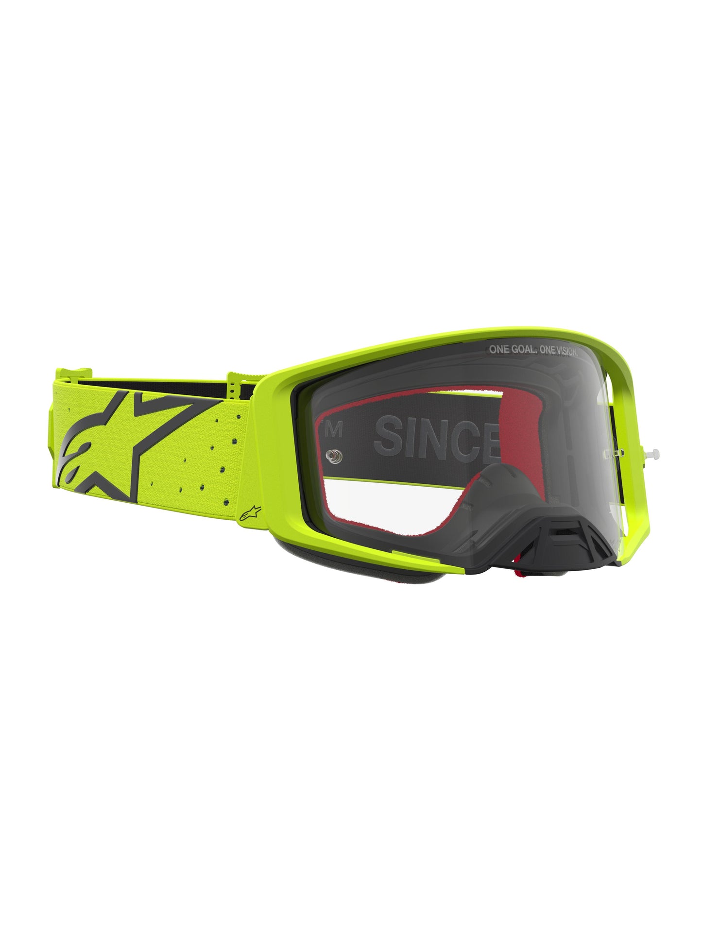 Alpinestars 2027 Supertech Vesta Goggles - Fluro Yellow Black / Clear Lens