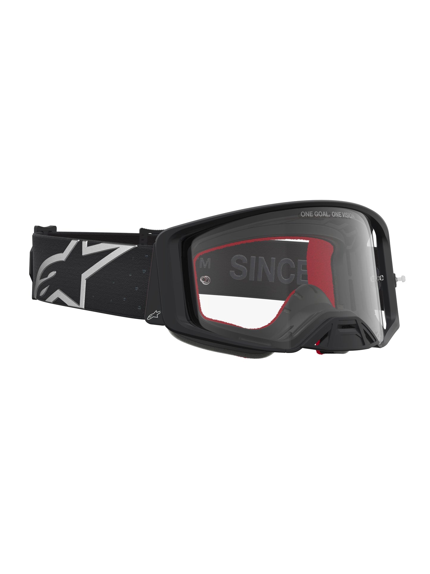 Alpinestars 2027 Supertech Vesta Goggles - Matt Black Silver / Clear Lens