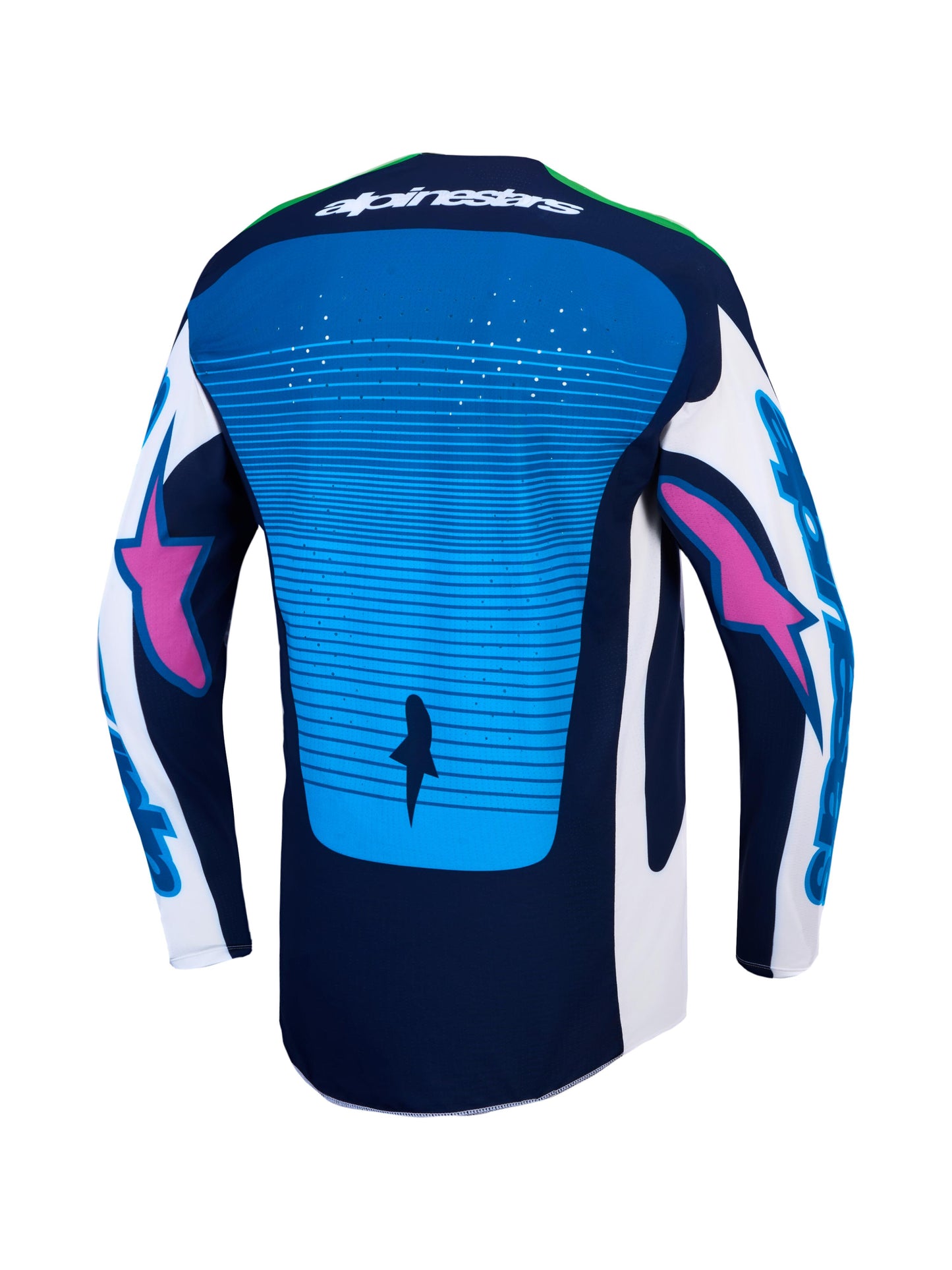 Alpinestars 2027 Techstar Maven Jersey - White Blithe Blue Green Fluo