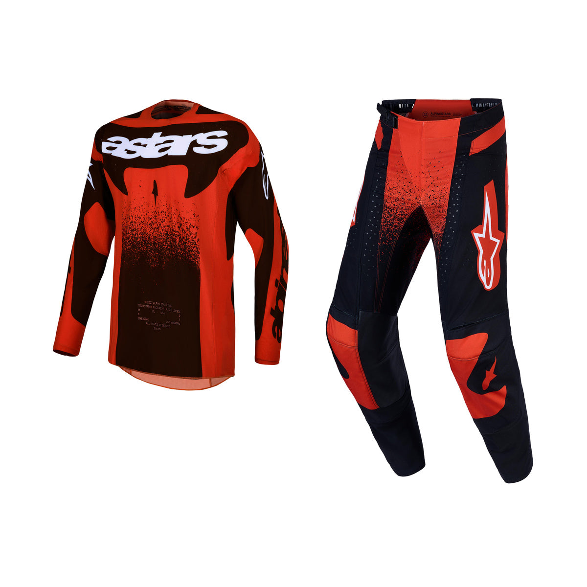 Alpinestars 2027 Techstar Swan Gear Set - Cardinal Red Black White