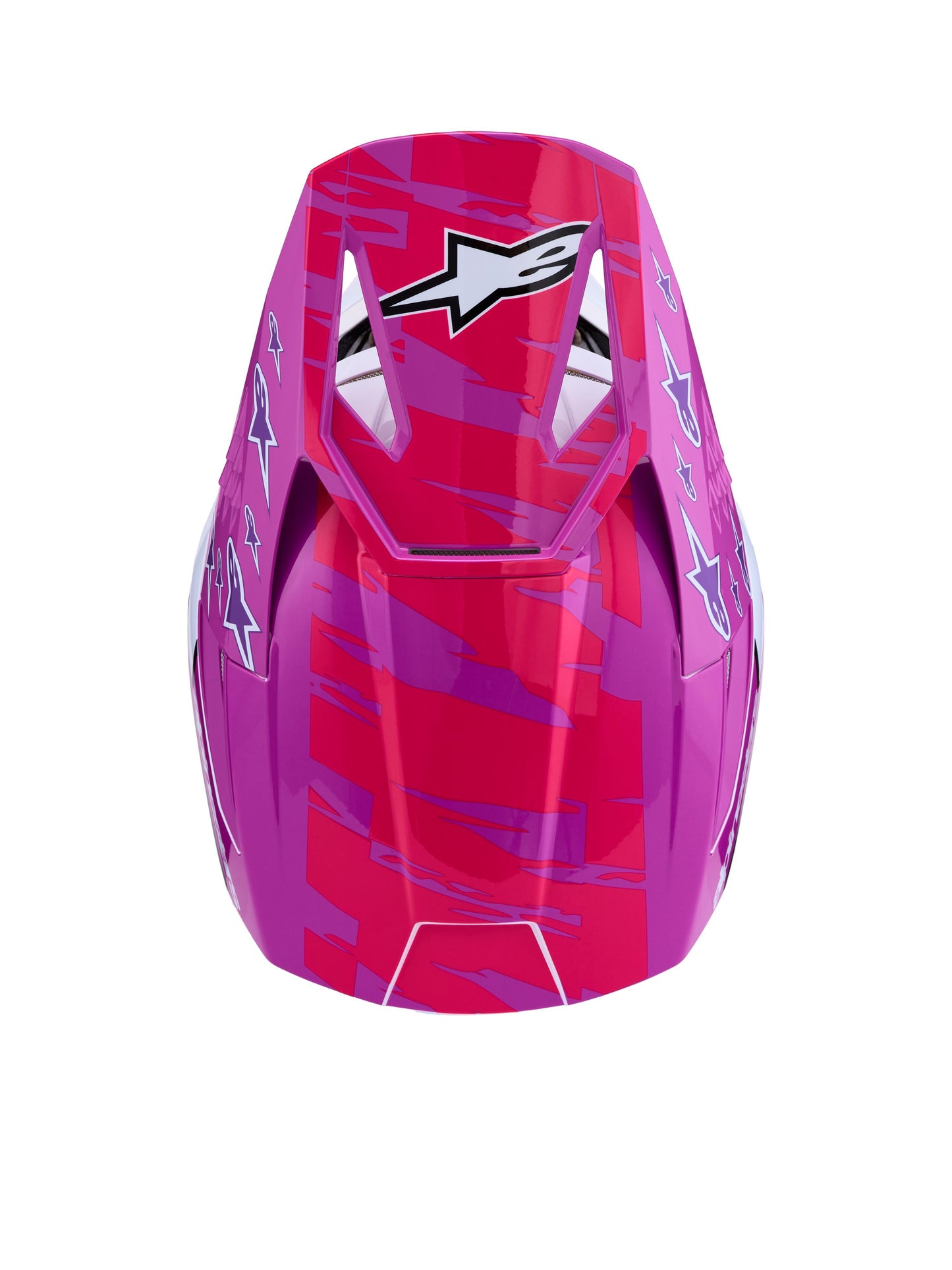 Alpinestars SM3 Falcon Helmet - Purple White Black Pink Fluo Glossy