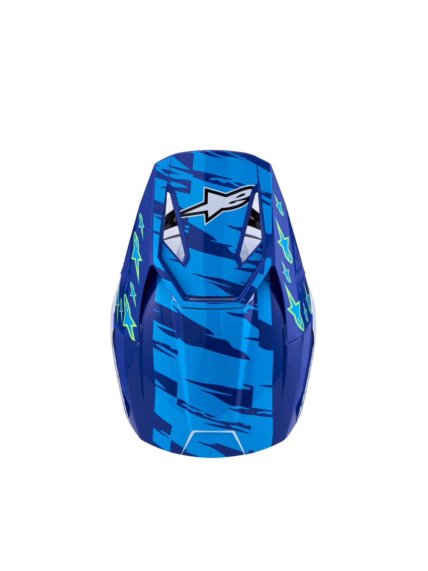 Alpinestars SM3 Falcon Youth Helmet - Blue White Black Pink Fluo Yellow Fluo Glossy