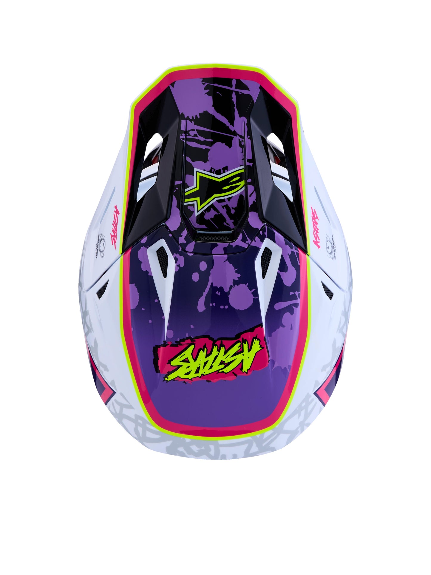 Alpinestars SM7 Blaster Helmet - Purple Pink White Glossy