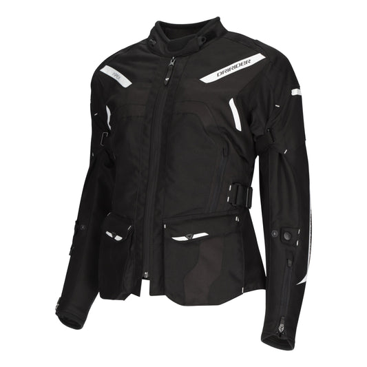 DRIRIDER APEX 6 LADIES JACKET - BLACK/WHITE