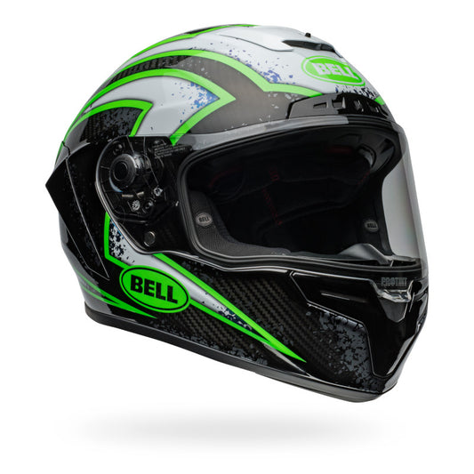 BELL RACE STAR DLX FLEX XENON HELMET - GLOSS BLACK/KRYPTONITE