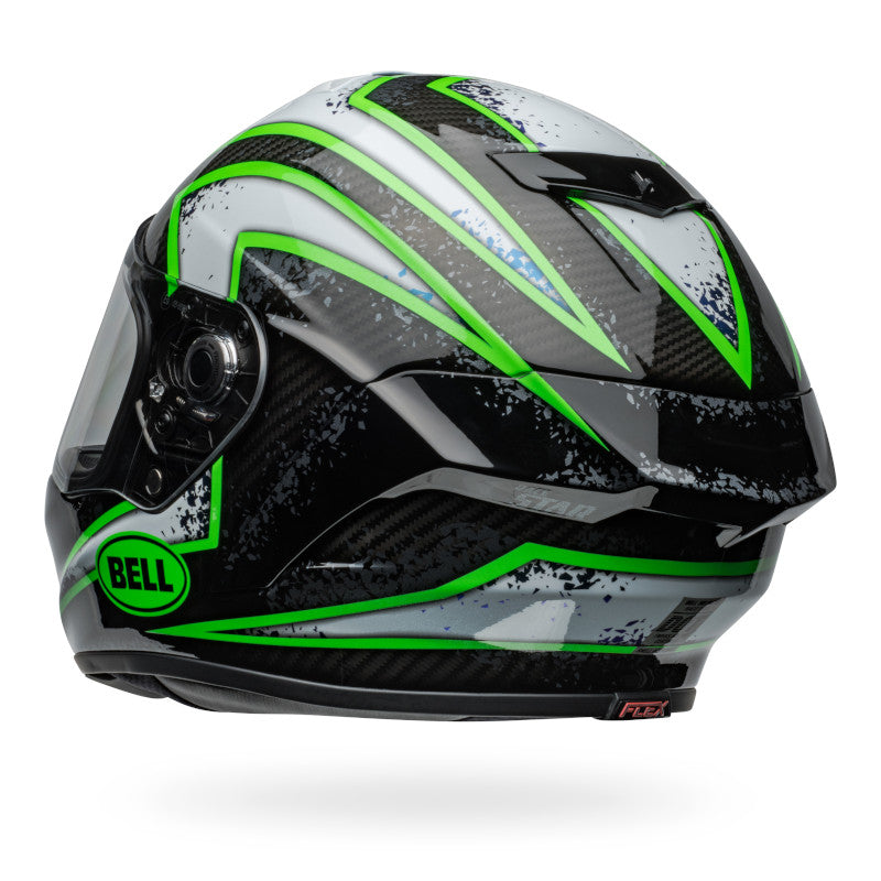 BELL RACE STAR DLX FLEX XENON HELMET - GLOSS BLACK/KRYPTONITE